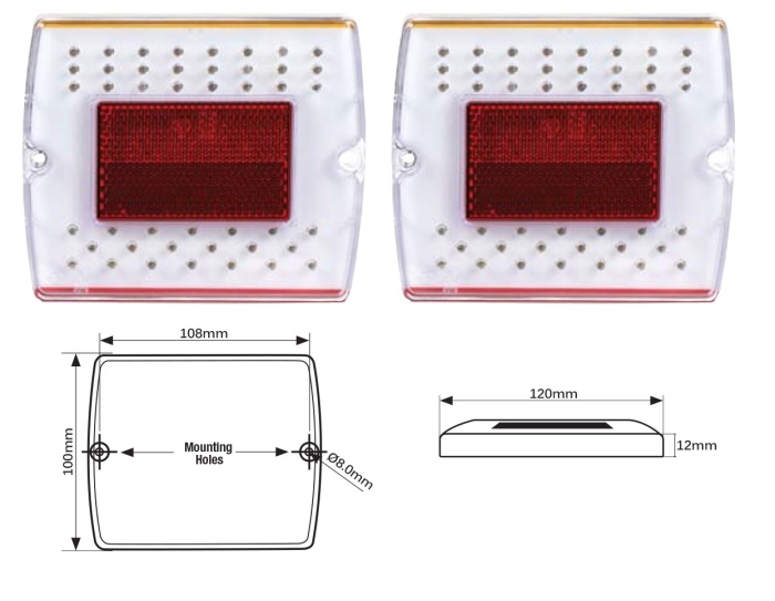 Model No. KT57200P Stop, Tail and Indicator Lamp Kit Includes 2 lamps per blister pack